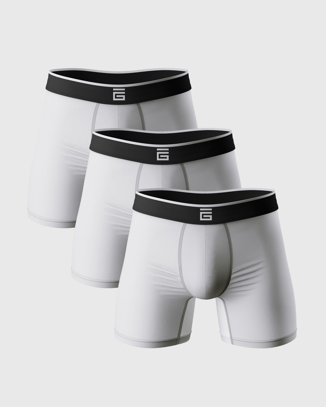3-Pack Men's Heather Blue 95% Bamboo Boxer Shorts