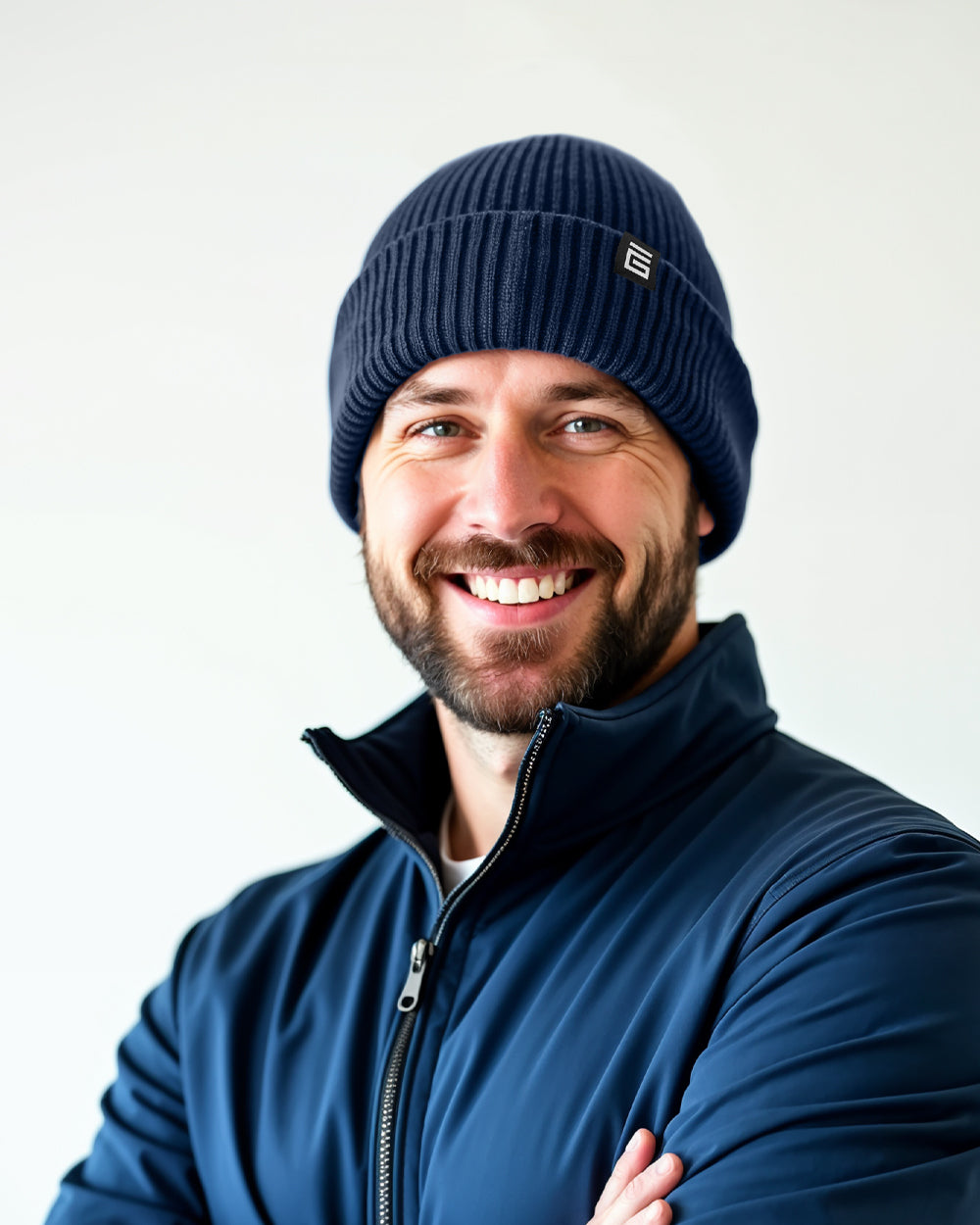 Waterproof Beanie Hat - Navy