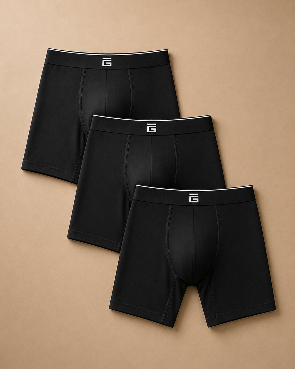 Luxe Bamboo Boxers - Black - 3 Pack