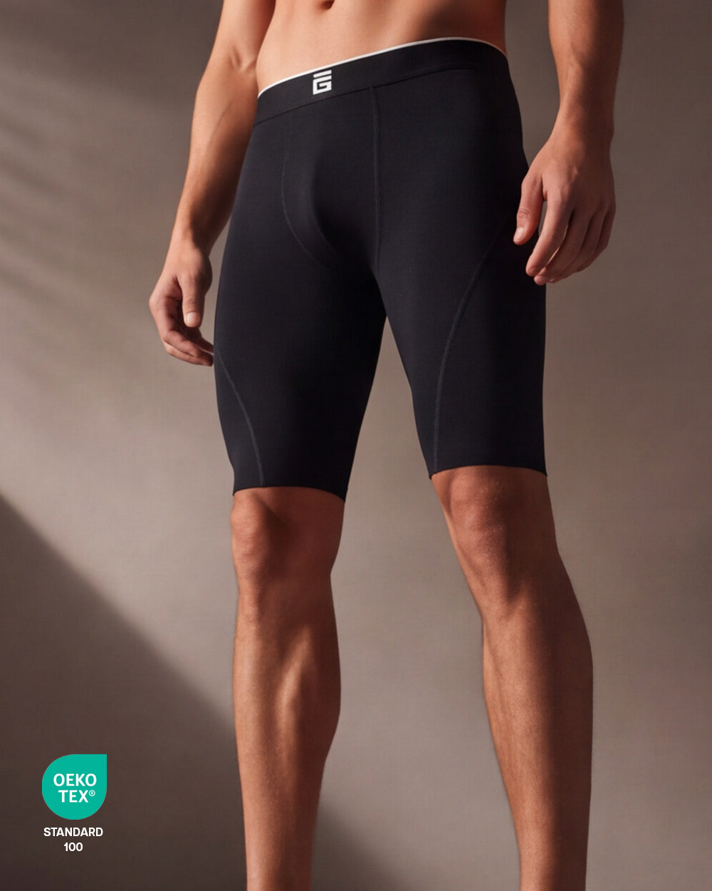 Long Bamboo Boxers - Black - 3 Pack