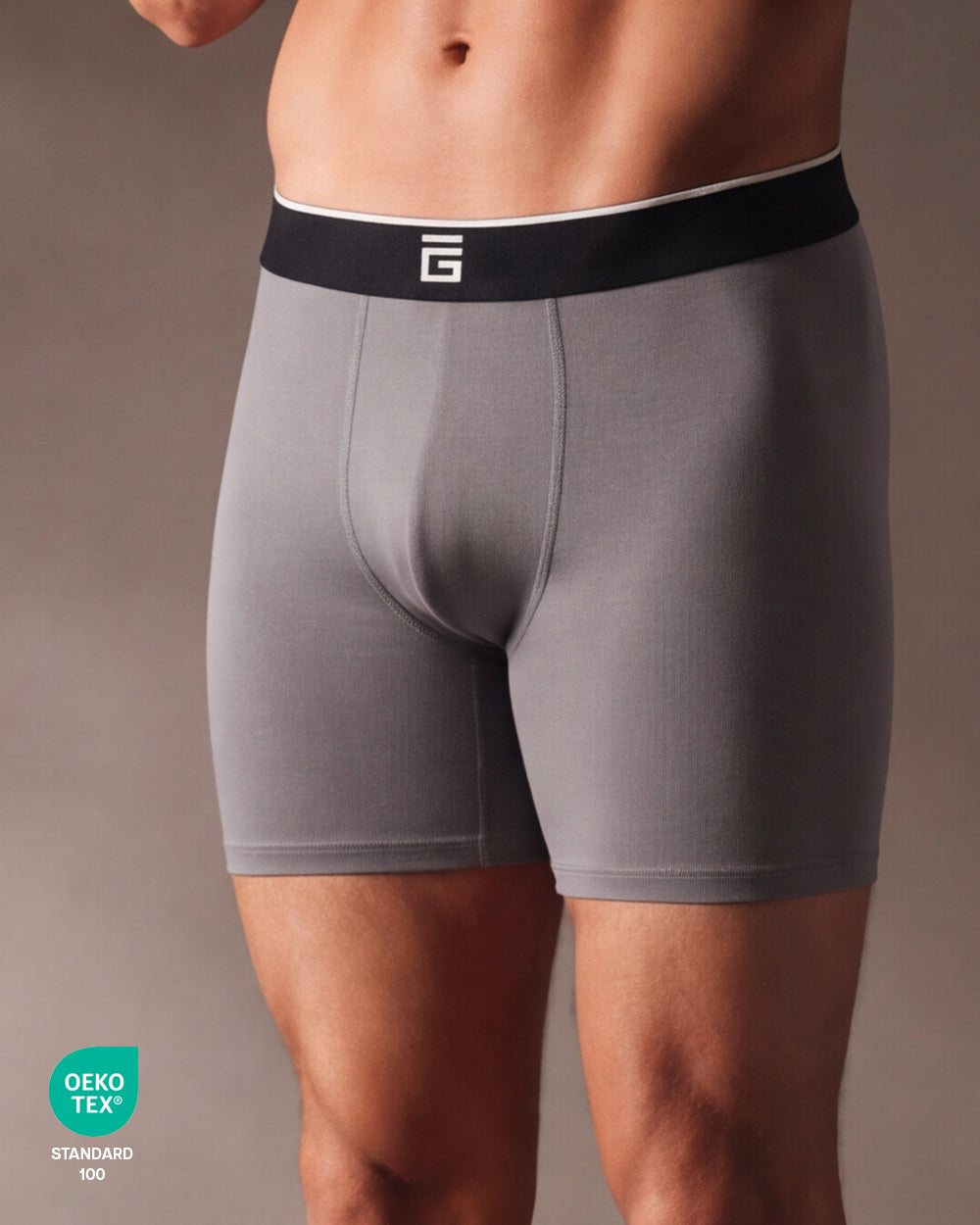 Luxe Bamboo Boxers - Space Grey - 3 Pack