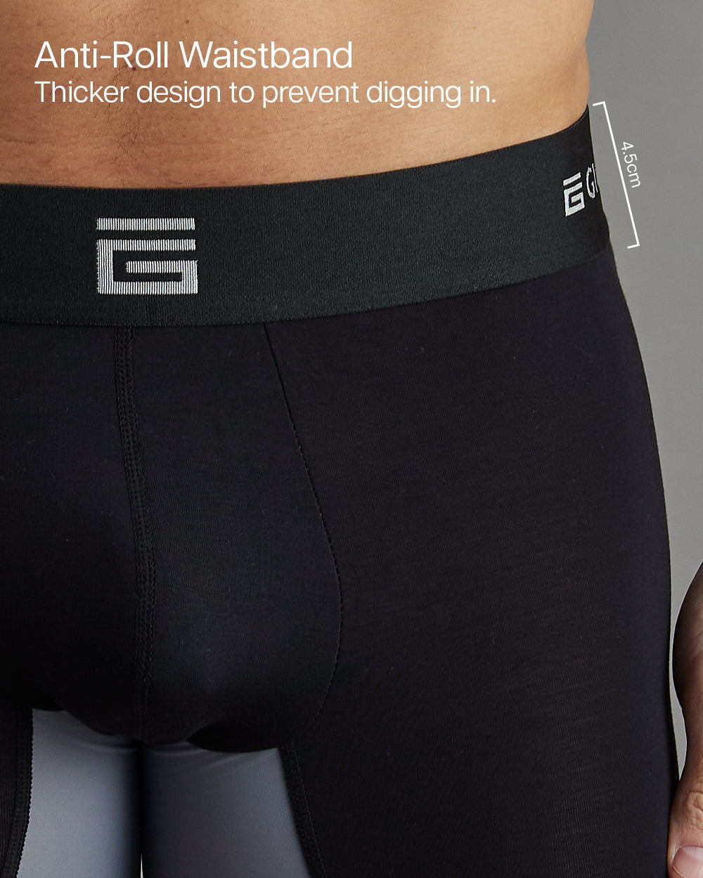 Zero-Chafe™ Bamboo Boxers - Black