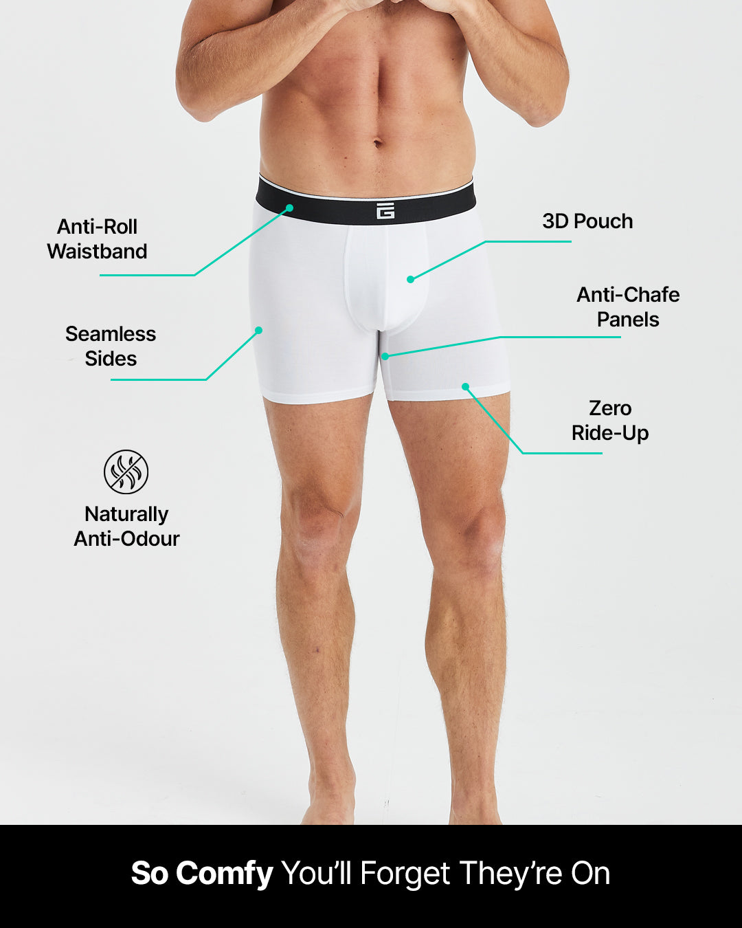 Bamboo Boxers Briefs Men's Bamboo Boxer Briefs - Soft, Breathable Trunks, Mixed Colors, New With Tags By Distino Bamboo Boxer Briefs Soft - Foto 13