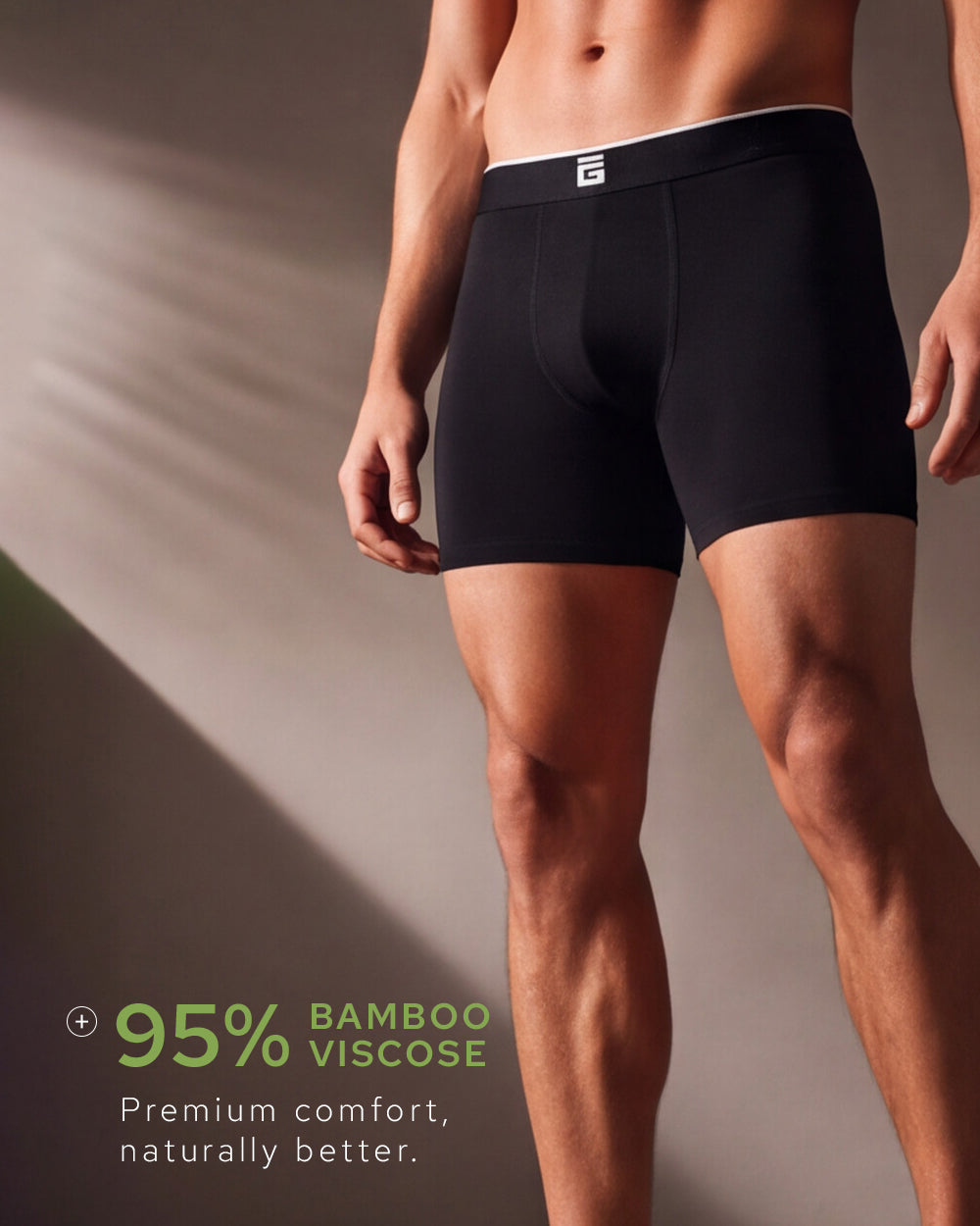Luxe Bamboo Boxers - Black - 3 Pack