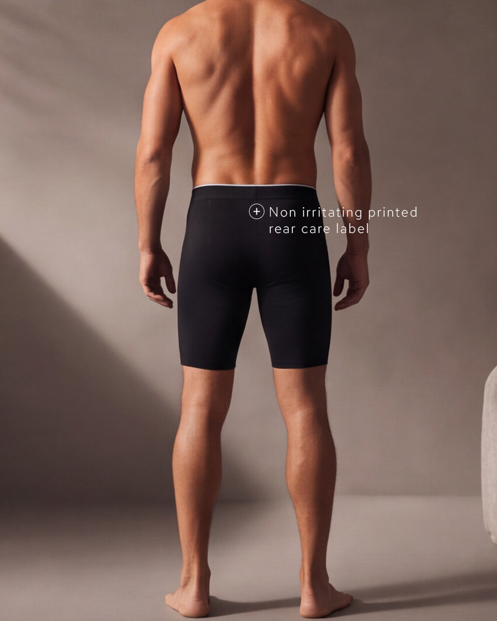 Long Bamboo Boxers - Black - 3 Pack