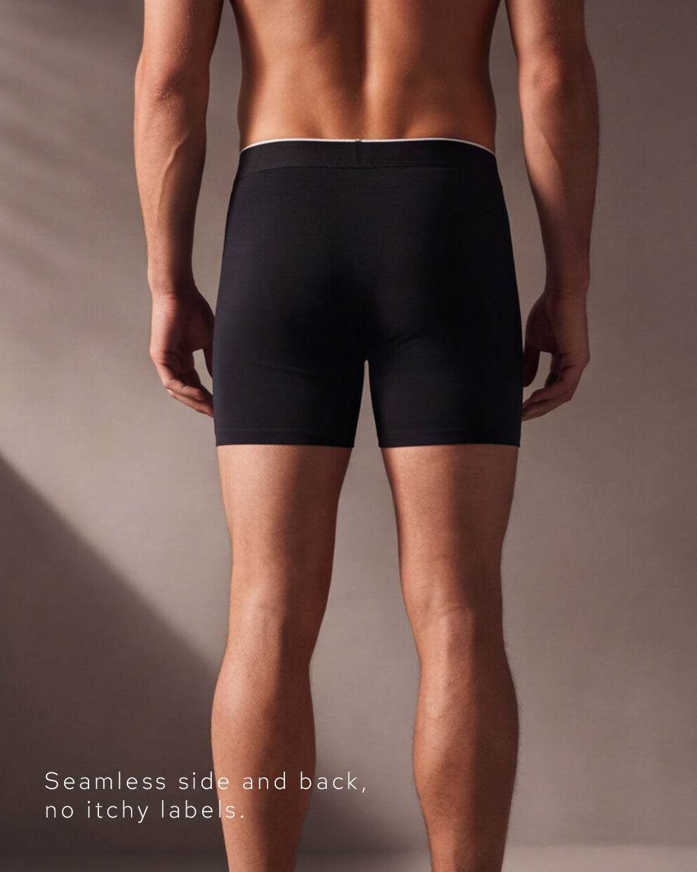 Luxe Bamboo Boxers With Fly - Black - 3 Pack