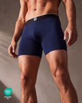 Luxe Bamboo Boxers - Blue, White, Grey - 3 Pack