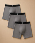 Luxe Bamboo Boxers - Space Grey - 3 Pack