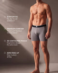 Luxe Bamboo Boxers - Space Grey - 3 Pack