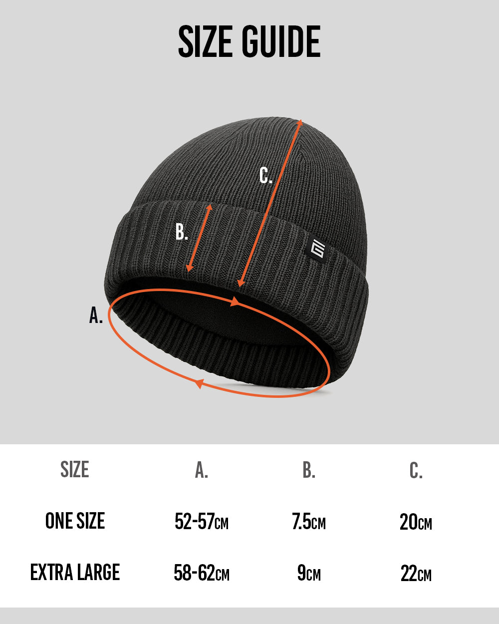 Waterproof Beanie Hat - Black