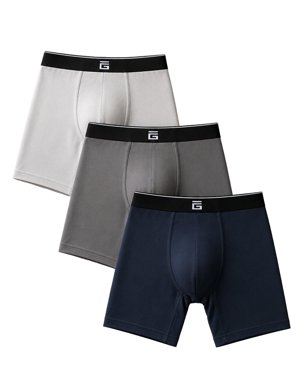 Giovici bamboo boxers three pack product cutout