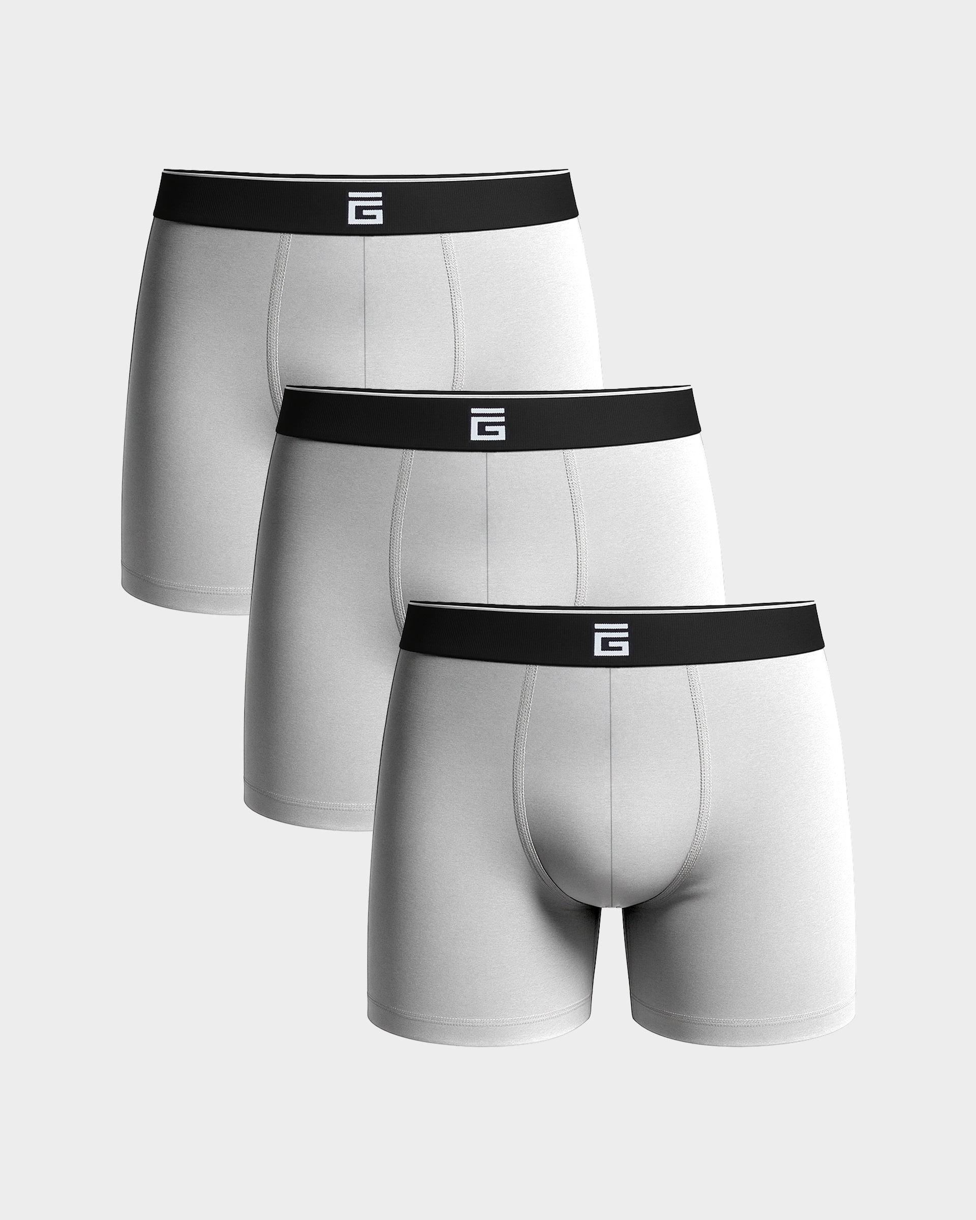 Luxe Bamboo Boxers - White - 3 Pack